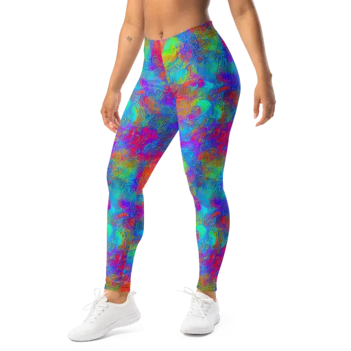 Acid Azure on a Leggings