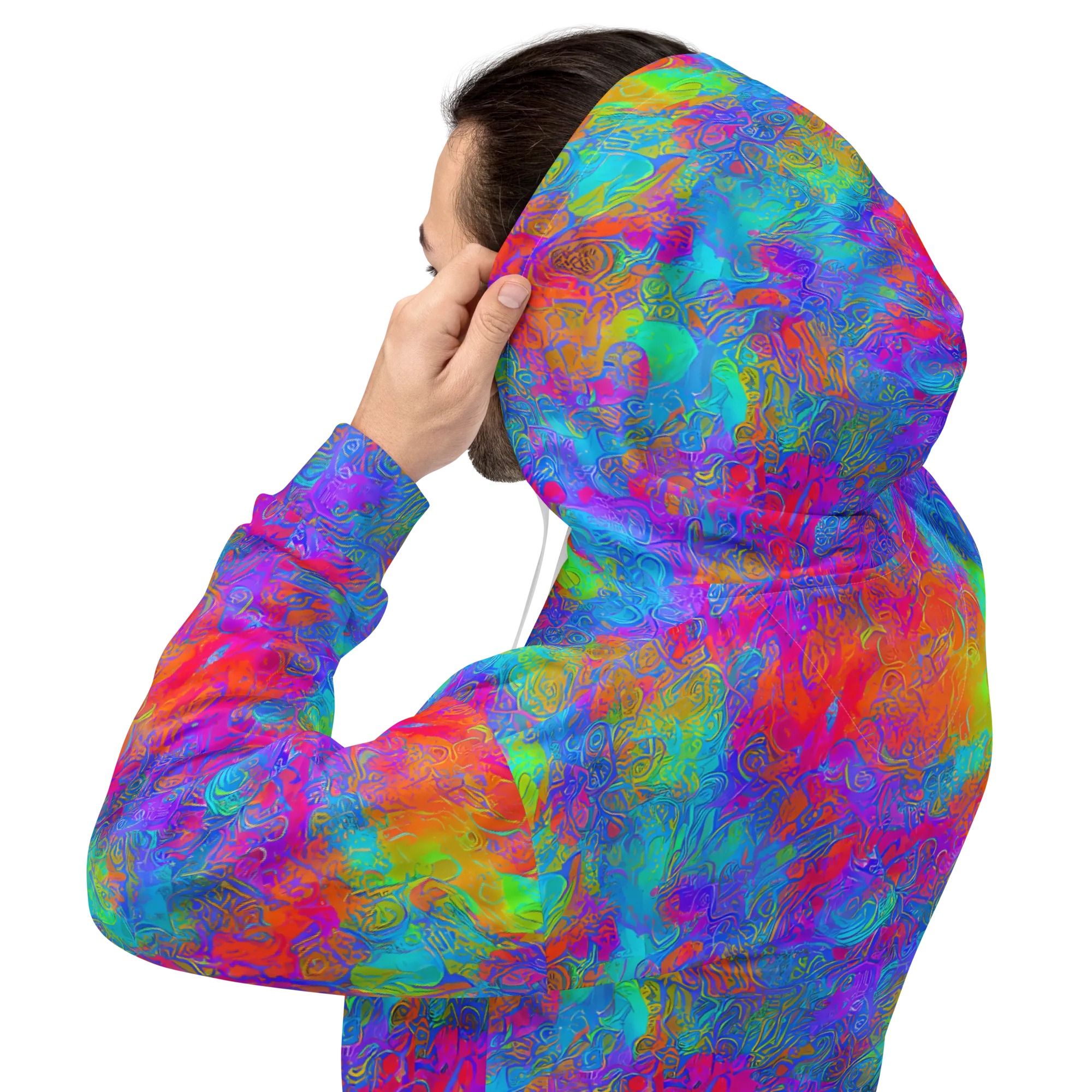 Acid Azure on Hoodie — Back