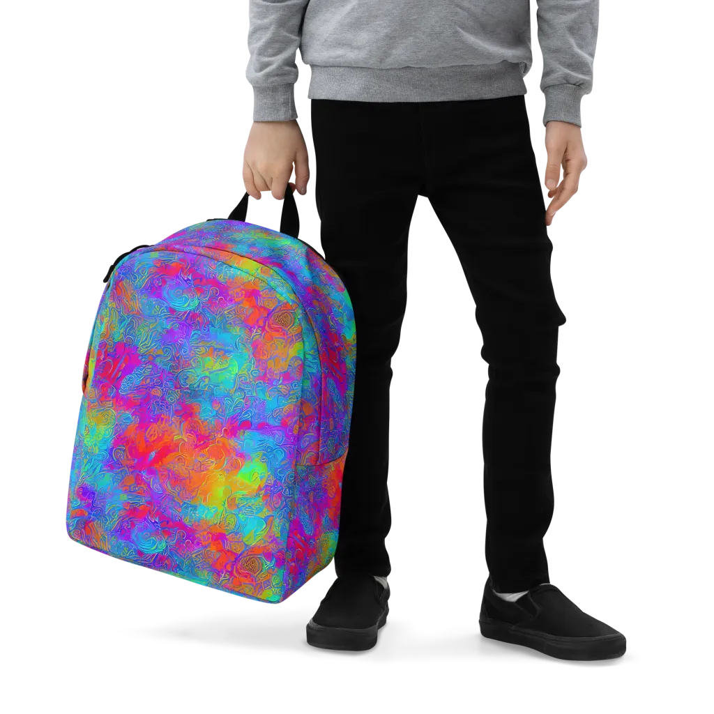 Acid Azure on Minimalist Backpack — Zoomed-in
