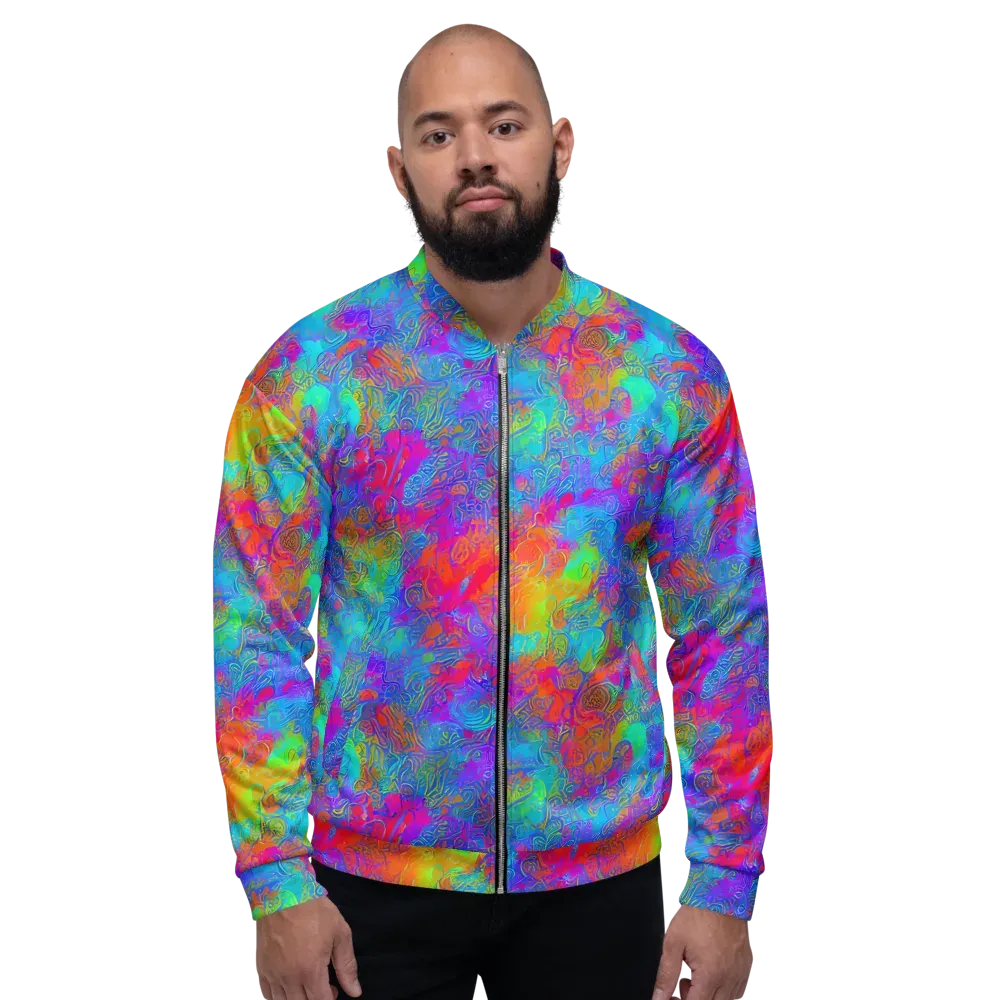 Acid Azure on Bomber Jacket — Front