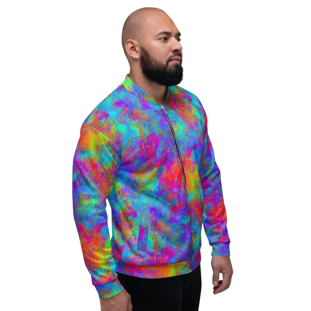 Acid Azure on Bomber Jacket — Right