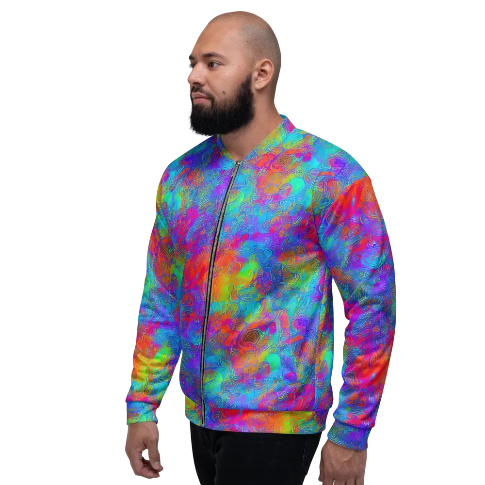 Acid Azure on Bomber Jacket — Left