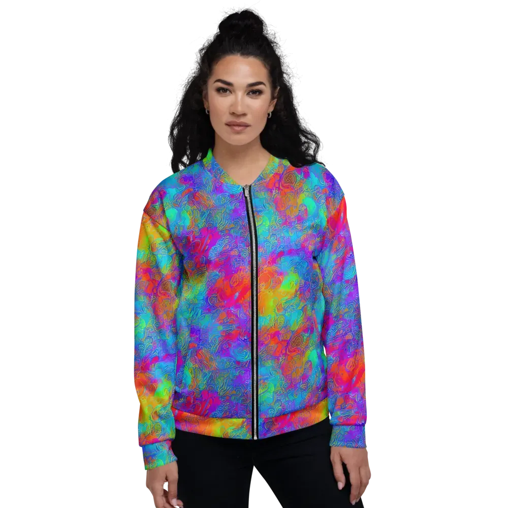 Acid Azure on Bomber Jacket — Front