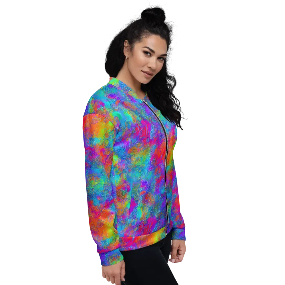 Acid Azure on Bomber Jacket — Right