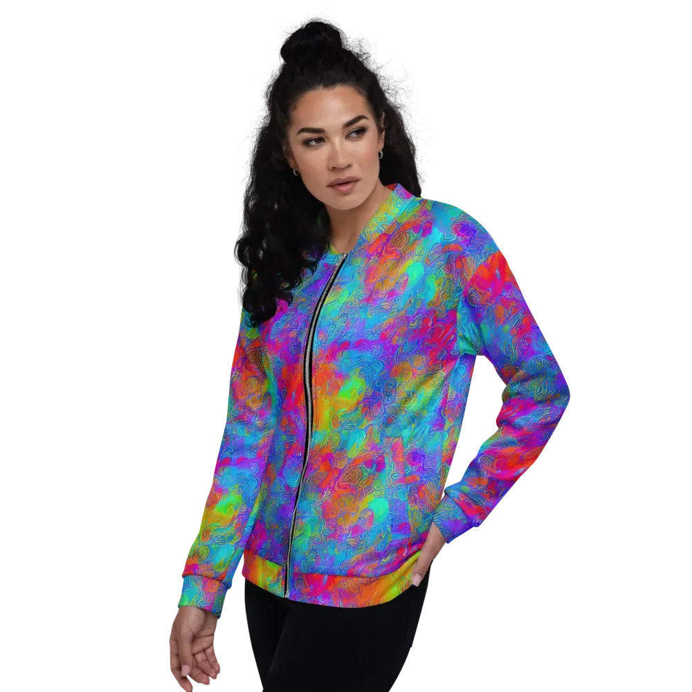 Acid Azure on Bomber Jacket — Left