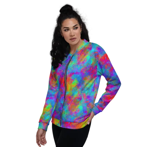 Acid Azure on a Bomber Jacket