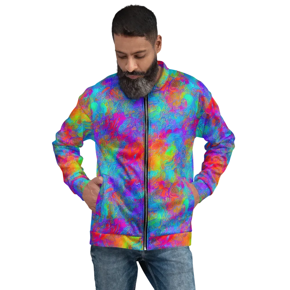 Acid Azure on Bomber Jacket — Front