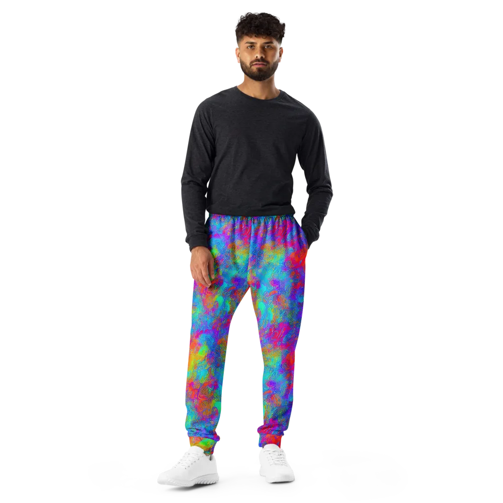 Acid Azure on Men's Joggers — Front