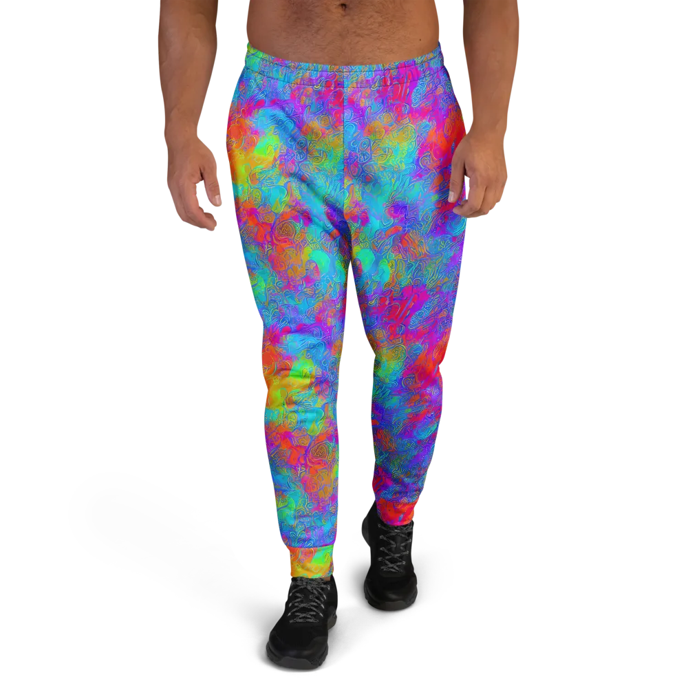 Acid Azure on Men's Joggers — Front