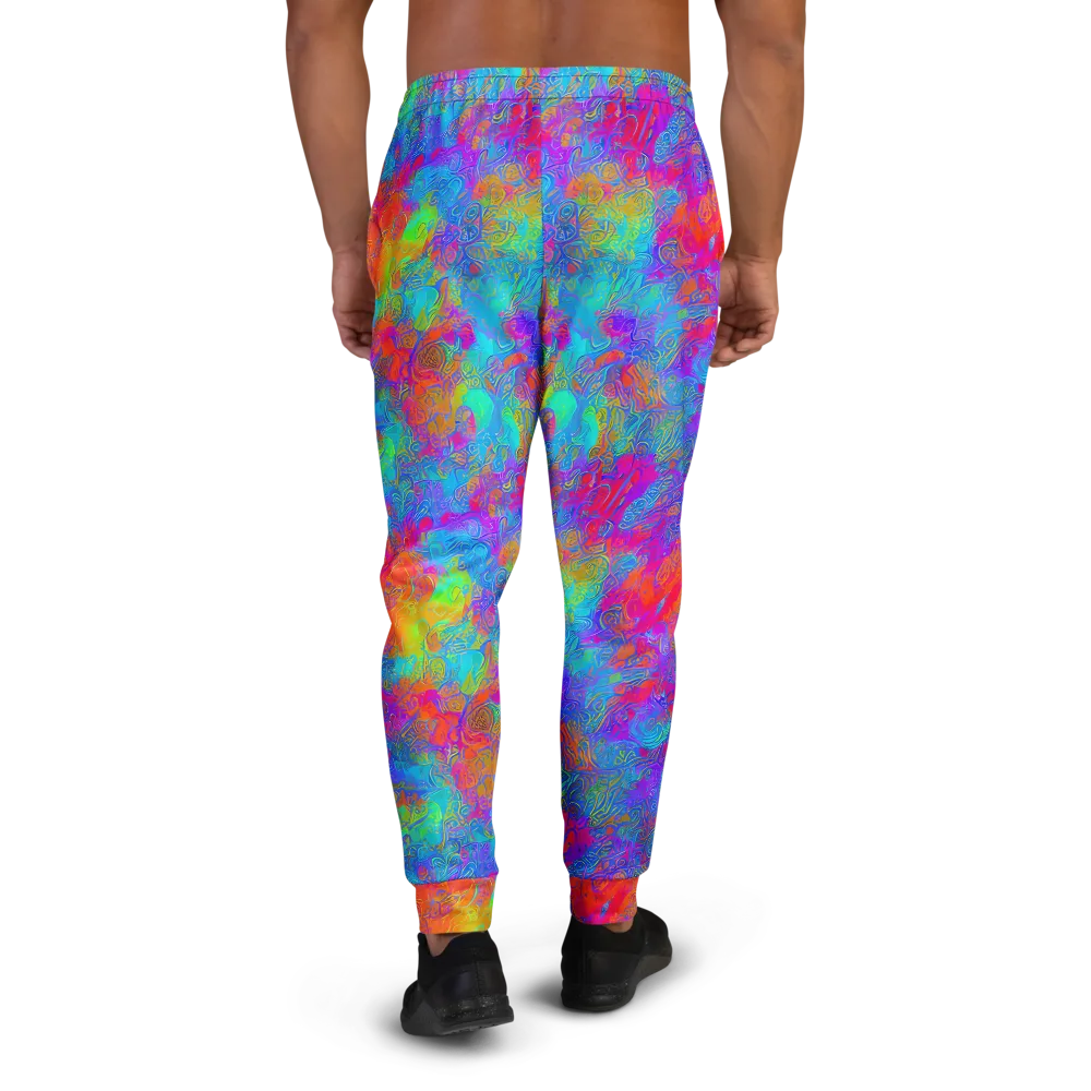 Acid Azure on Men's Joggers — Back