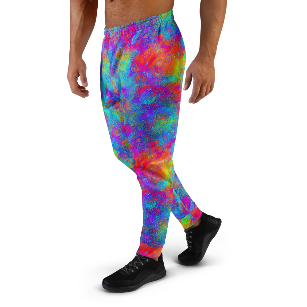 Acid Azure on Men's Joggers — Left