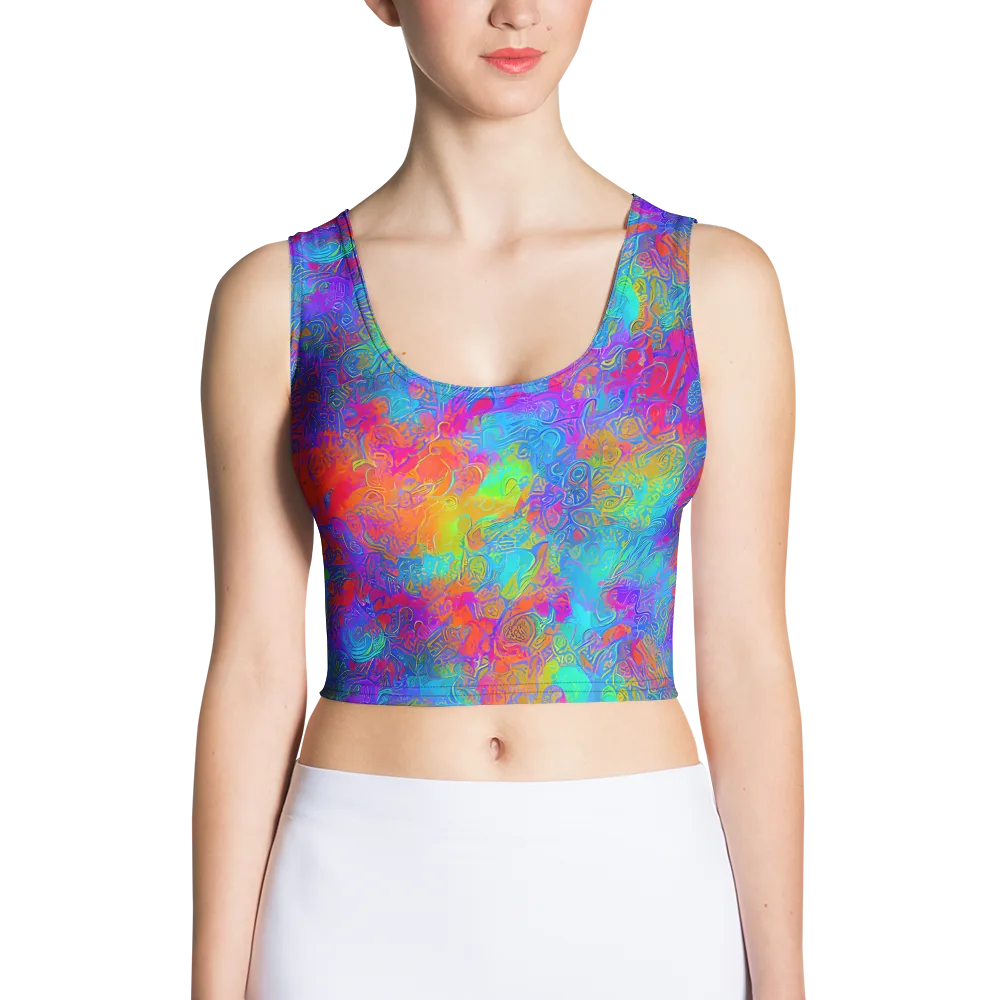 Acid Azure on Crop Top — Front