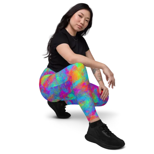Acid Azure on a Leggings with Pockets