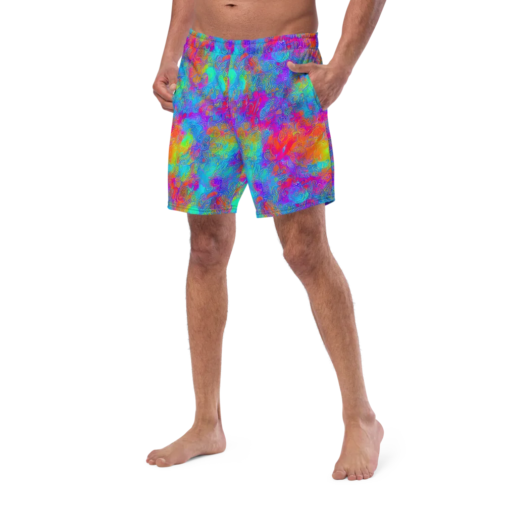 Acid Azure on Swim Trunks — Left Front