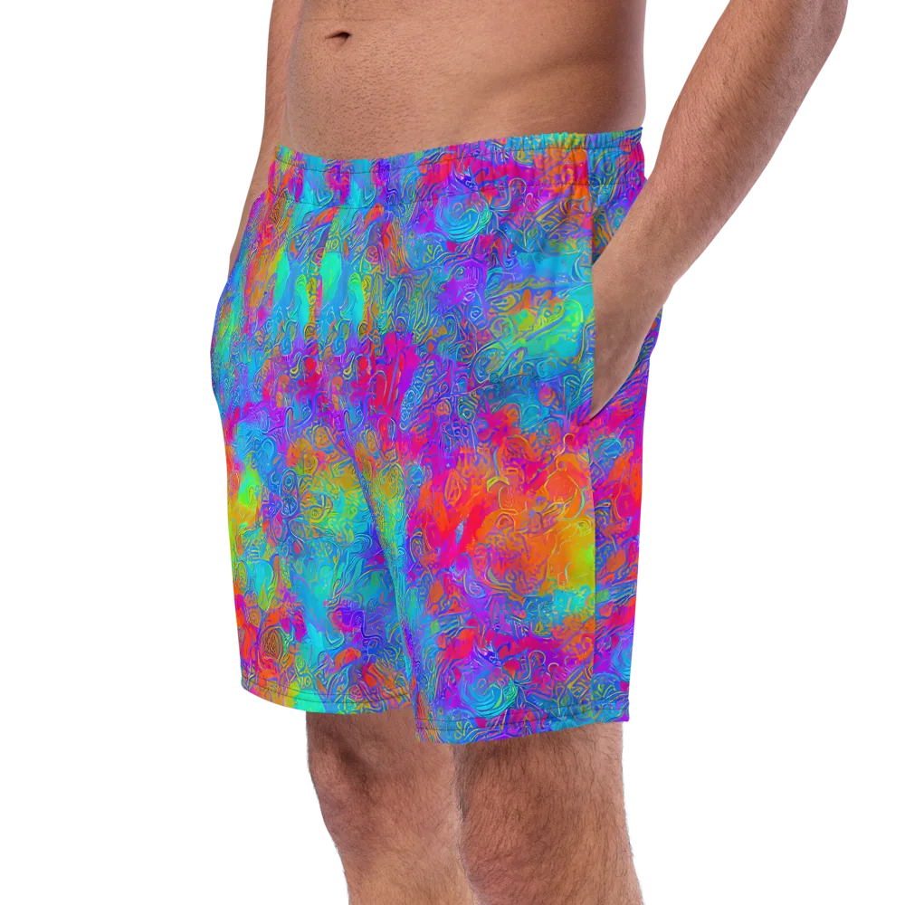 Acid Azure on Swim Trunks — Left Front