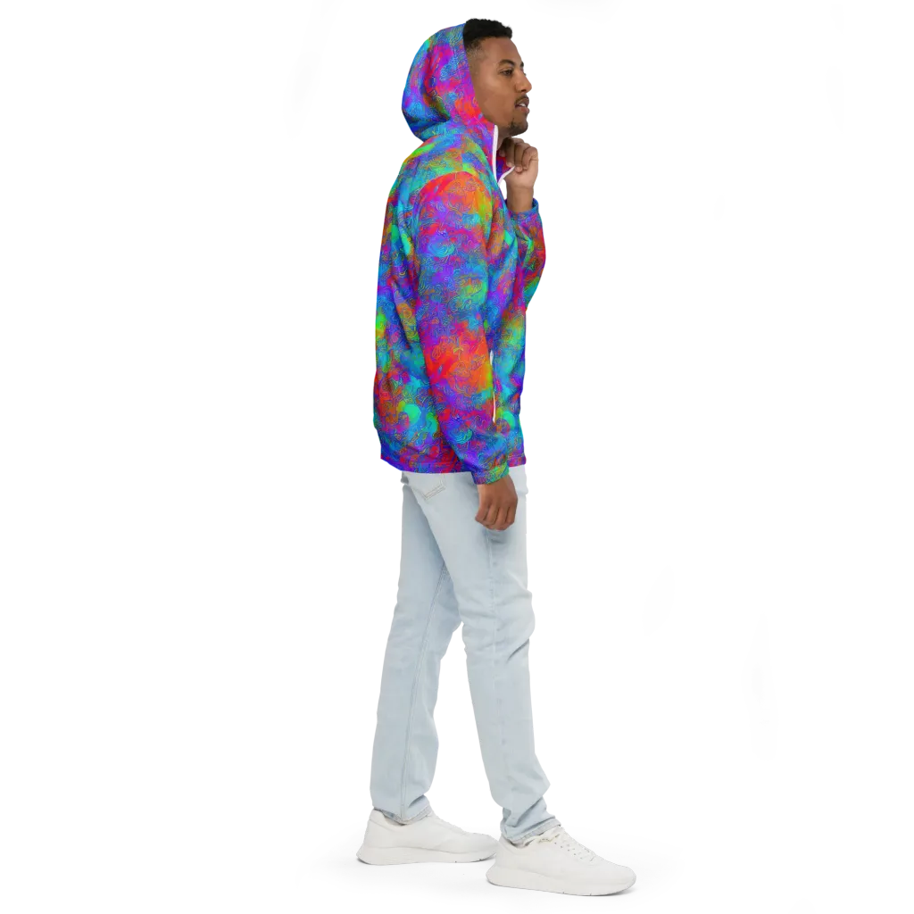 Acid Azure on Men's Windbreaker — Right