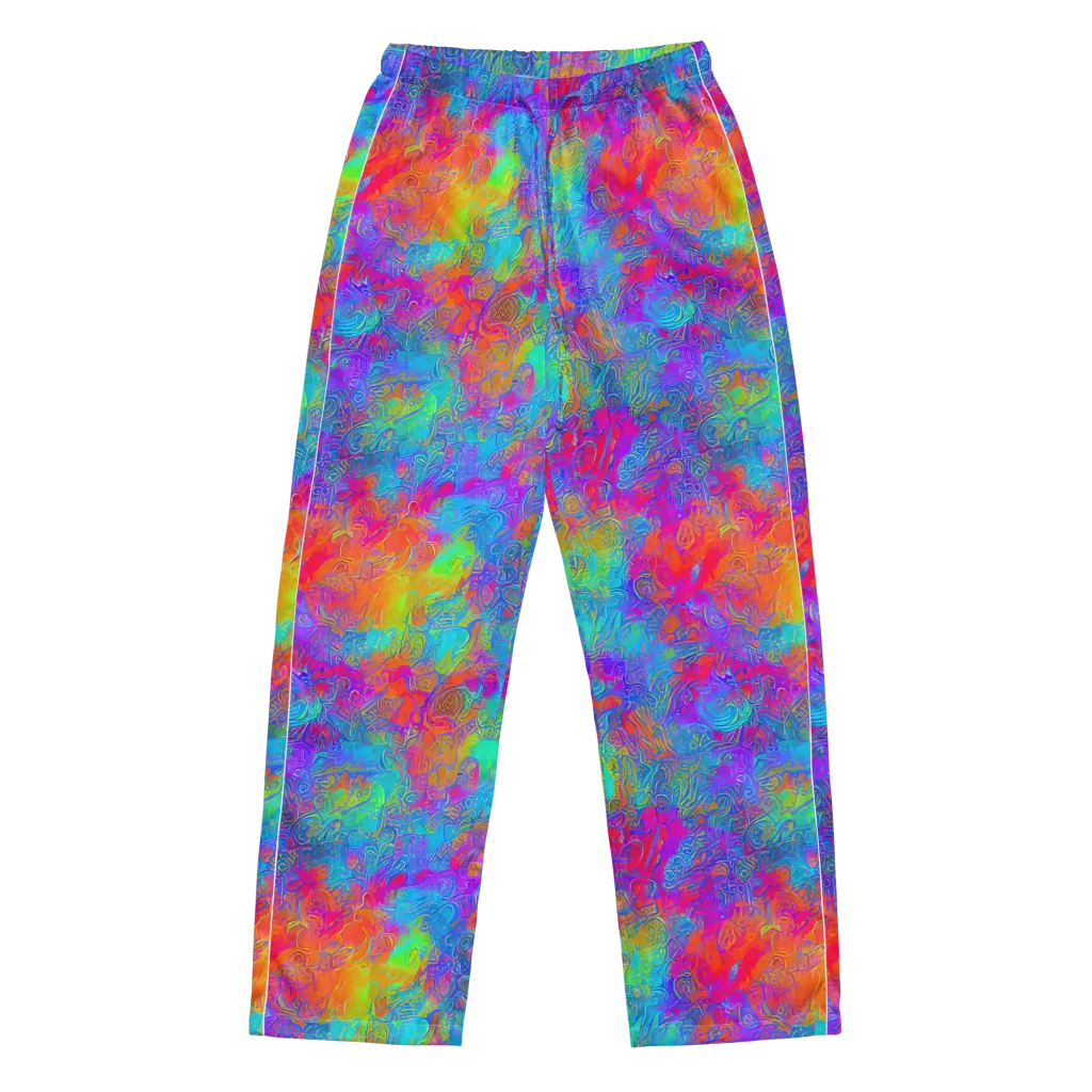 Acid Azure on Women's Pajama Pants — Front