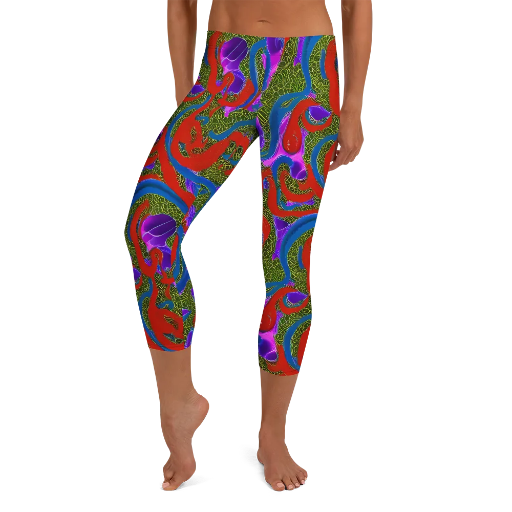 Limewire Dream on Capri Leggings — Front