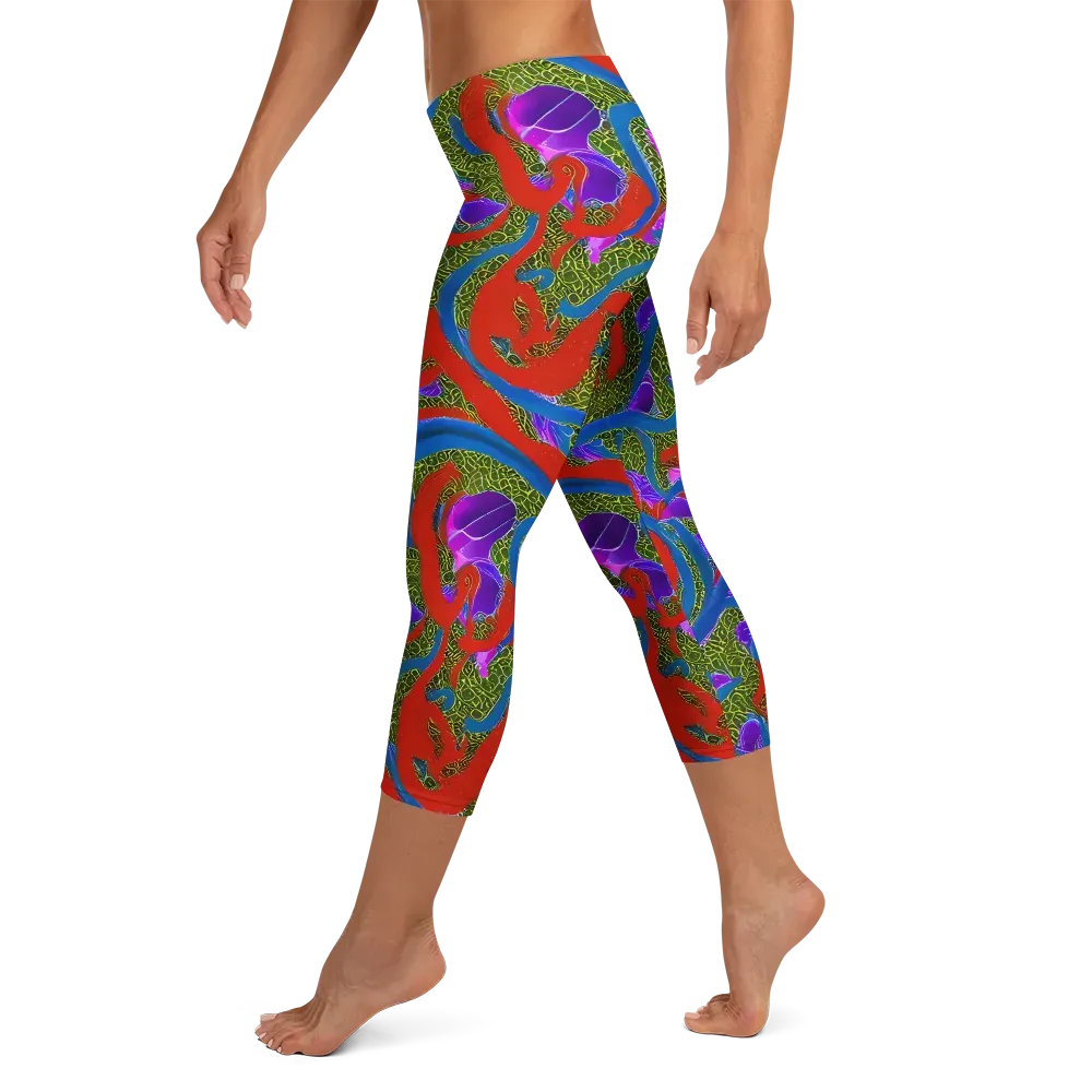 Limewire Dream on Capri Leggings — Left
