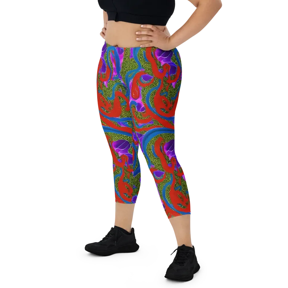 Limewire Dream on Capri Leggings — Front
