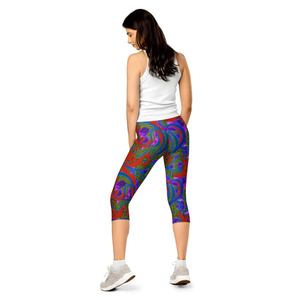 Limewire Dream on Capri Leggings — Back