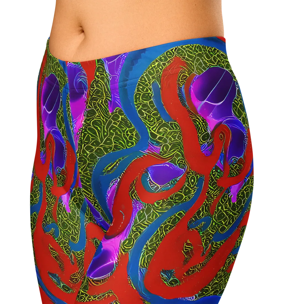 Limewire Dream on Capri Leggings — Zoomed-in