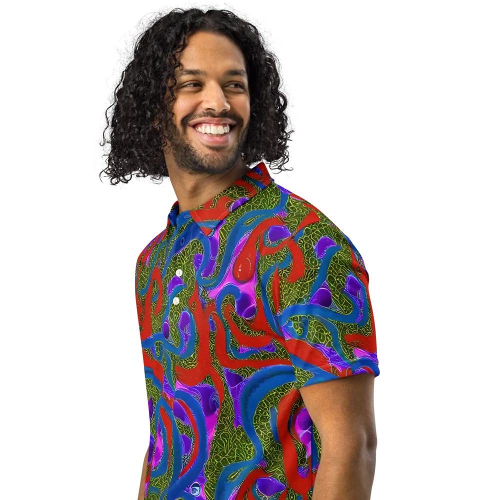 Limewire Dream on Men's Slim Fit Polo Shirt — Left Front