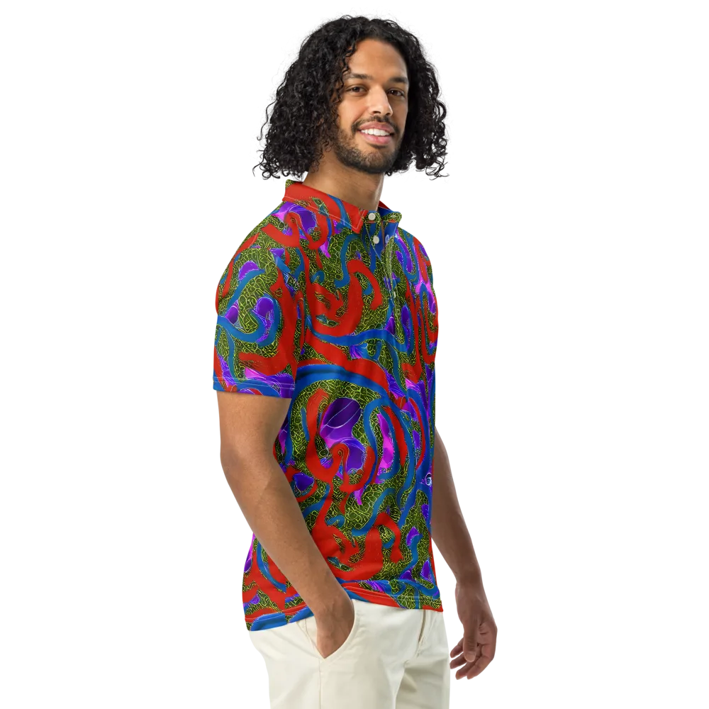 Limewire Dream on Men's Slim Fit Polo Shirt — Right Front