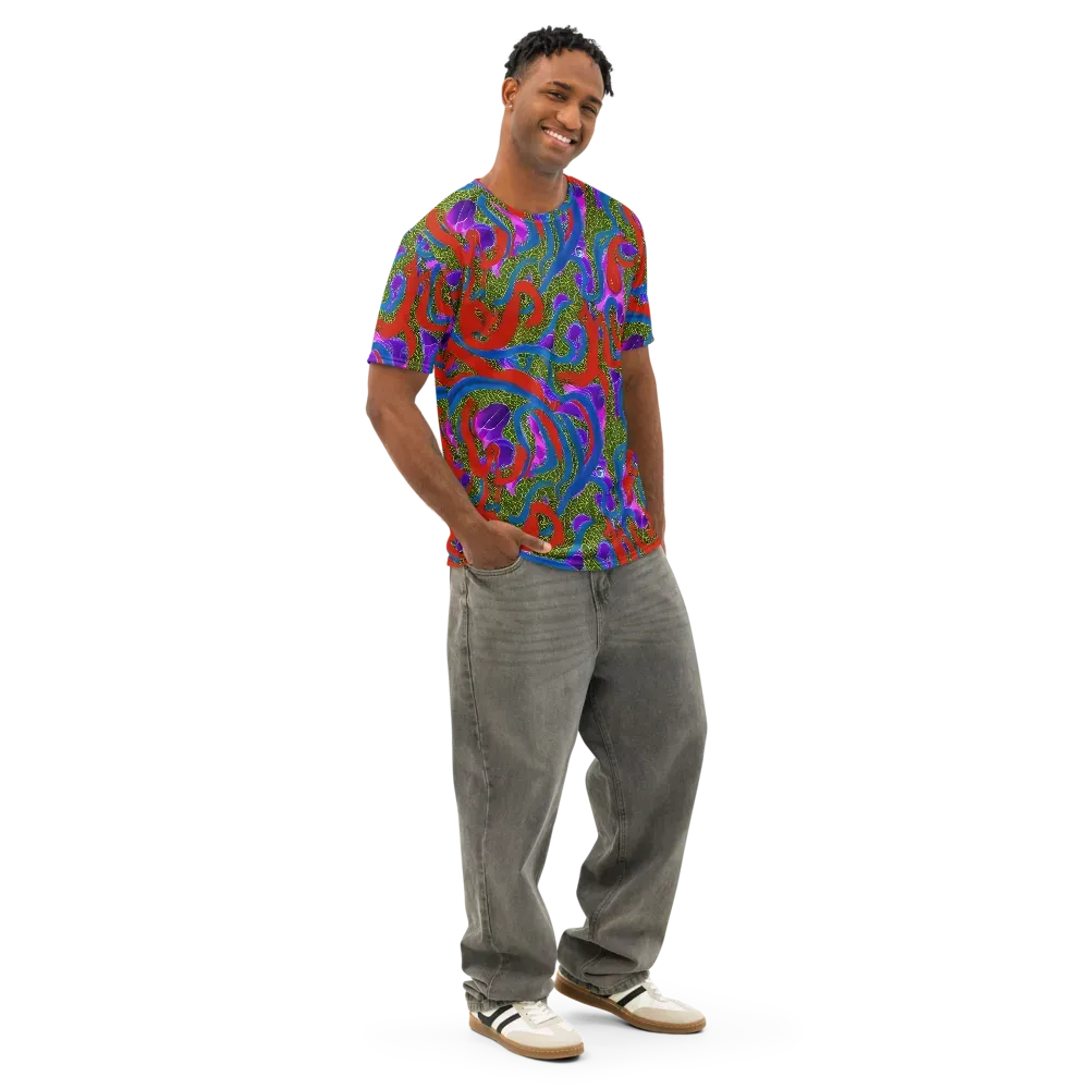 Limewire Dream on Men's Cotton Crew Neck T-Shirt — Right Front