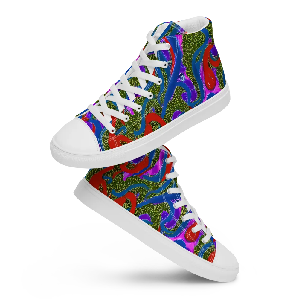 Limewire Dream on Men's High Top Canvas Shoes — Front