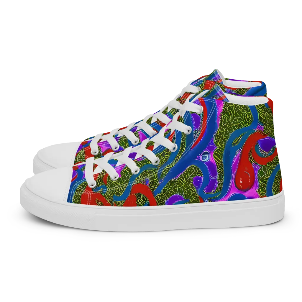 Limewire Dream on Women's High Top Canvas Shoes — Left