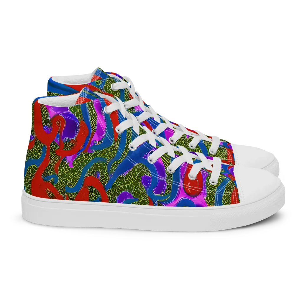 Limewire Dream on Women's High Top Canvas Shoes — Right