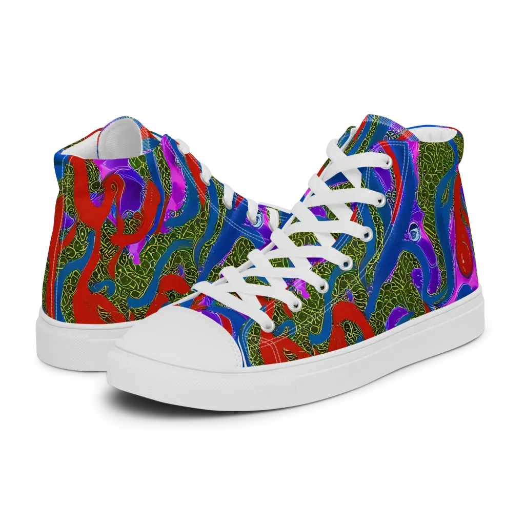 Limewire Dream on Women's High Top Canvas Shoes — Left