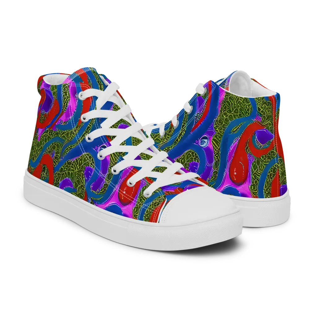 Limewire Dream on Women's High Top Canvas Shoes — Right