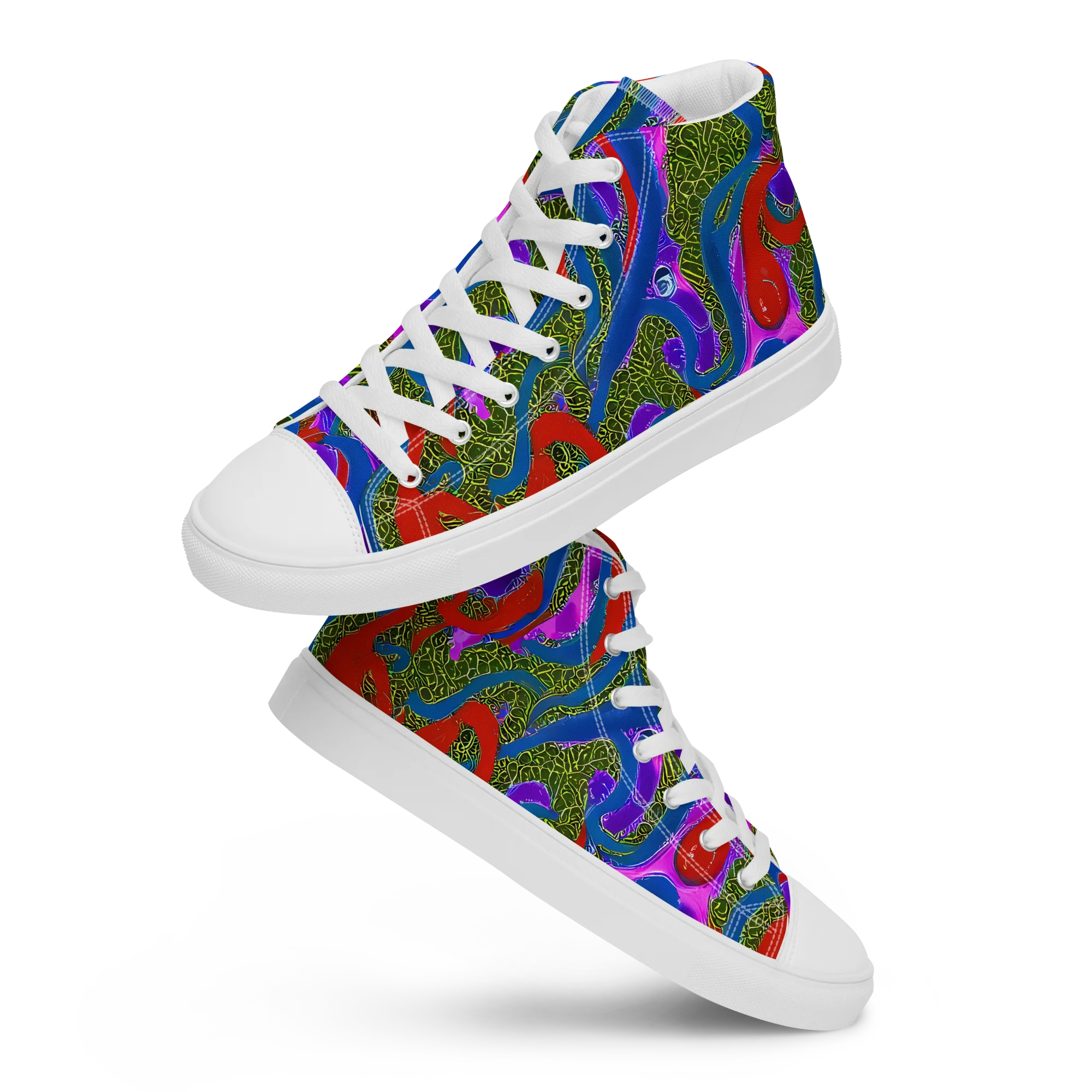 Limewire Dream on Women's High Top Canvas Shoes — Front