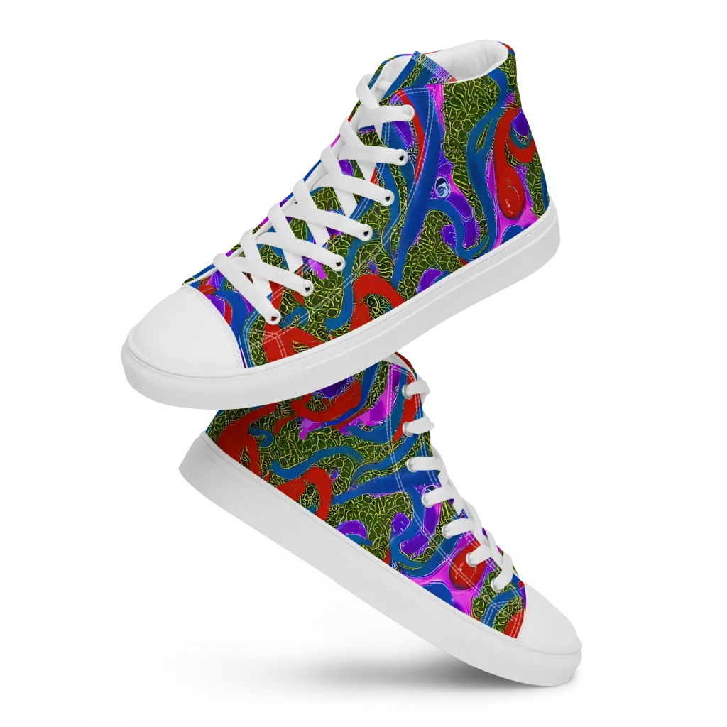 Limewire Dream on Women's High Top Canvas Shoes — Front