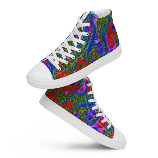 Limewire Dream on a Women's High Top Canvas Shoes
