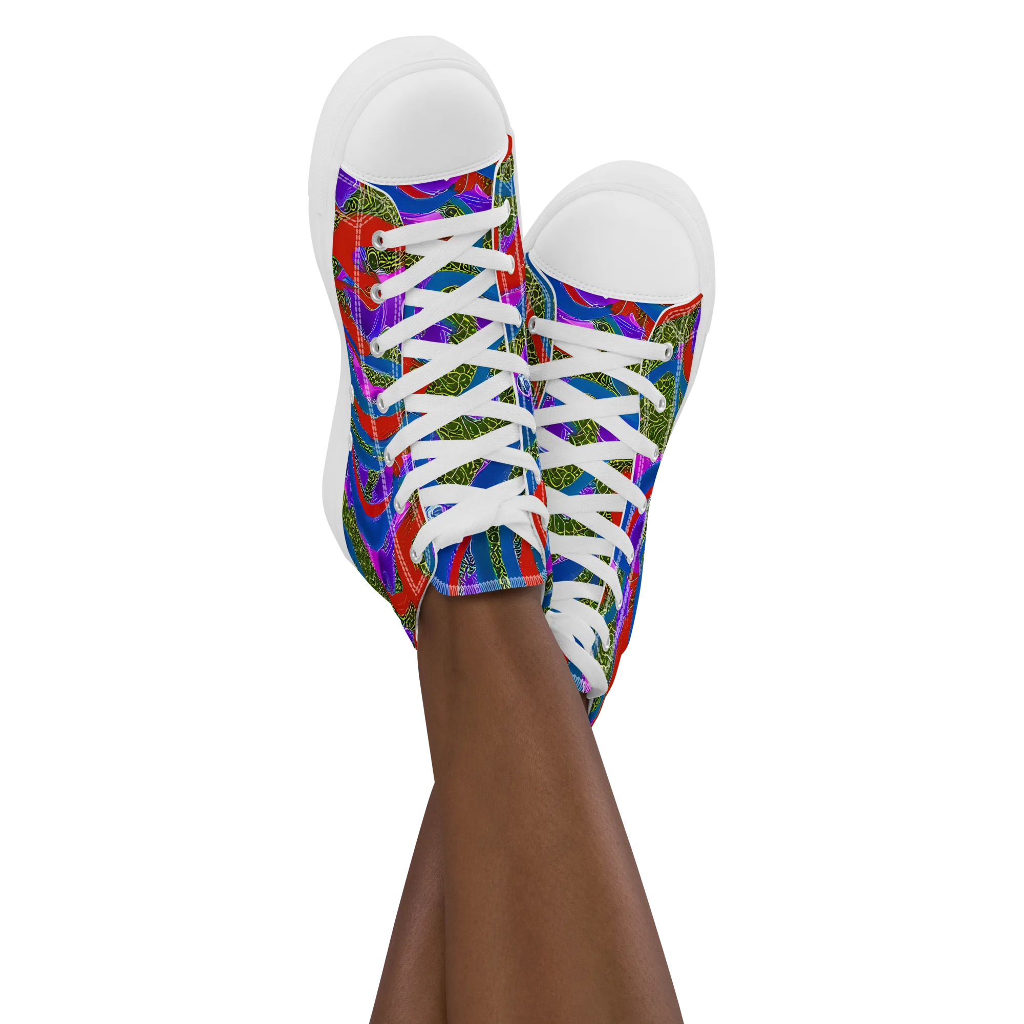 Limewire Dream on Women's High Top Canvas Shoes — Front