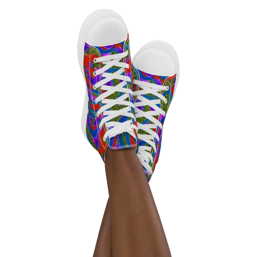 Limewire Dream on Women's High Top Canvas Shoes — Front