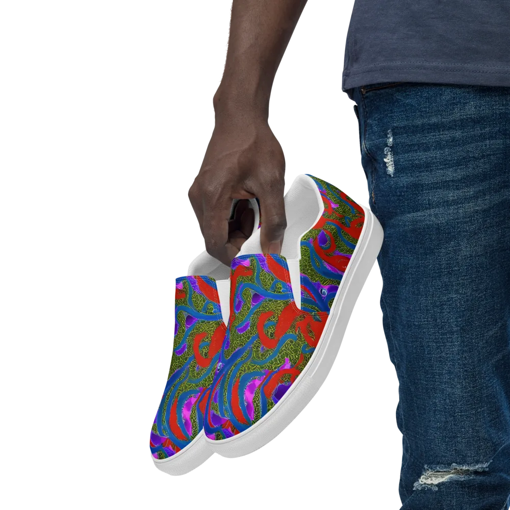 Limewire Dream on Men's Slip-On Canvas Shoes — Left Front