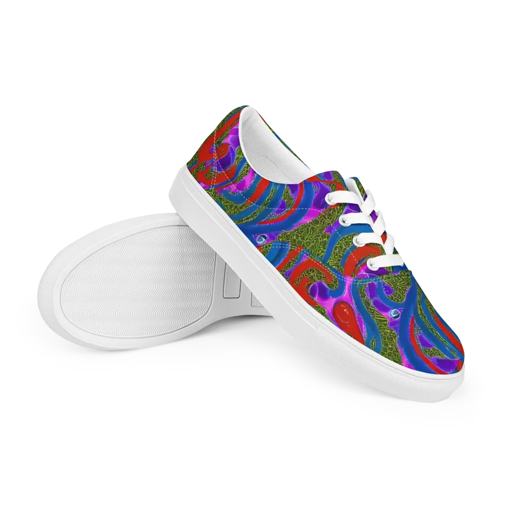 Limewire Dream on Men's Lace-Up Canvas Shoes — Right Front