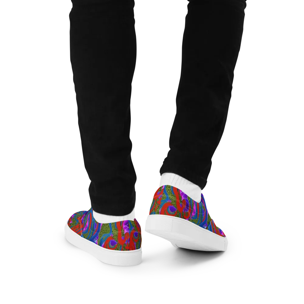 Limewire Dream on Men's Lace-Up Canvas Shoes — Back