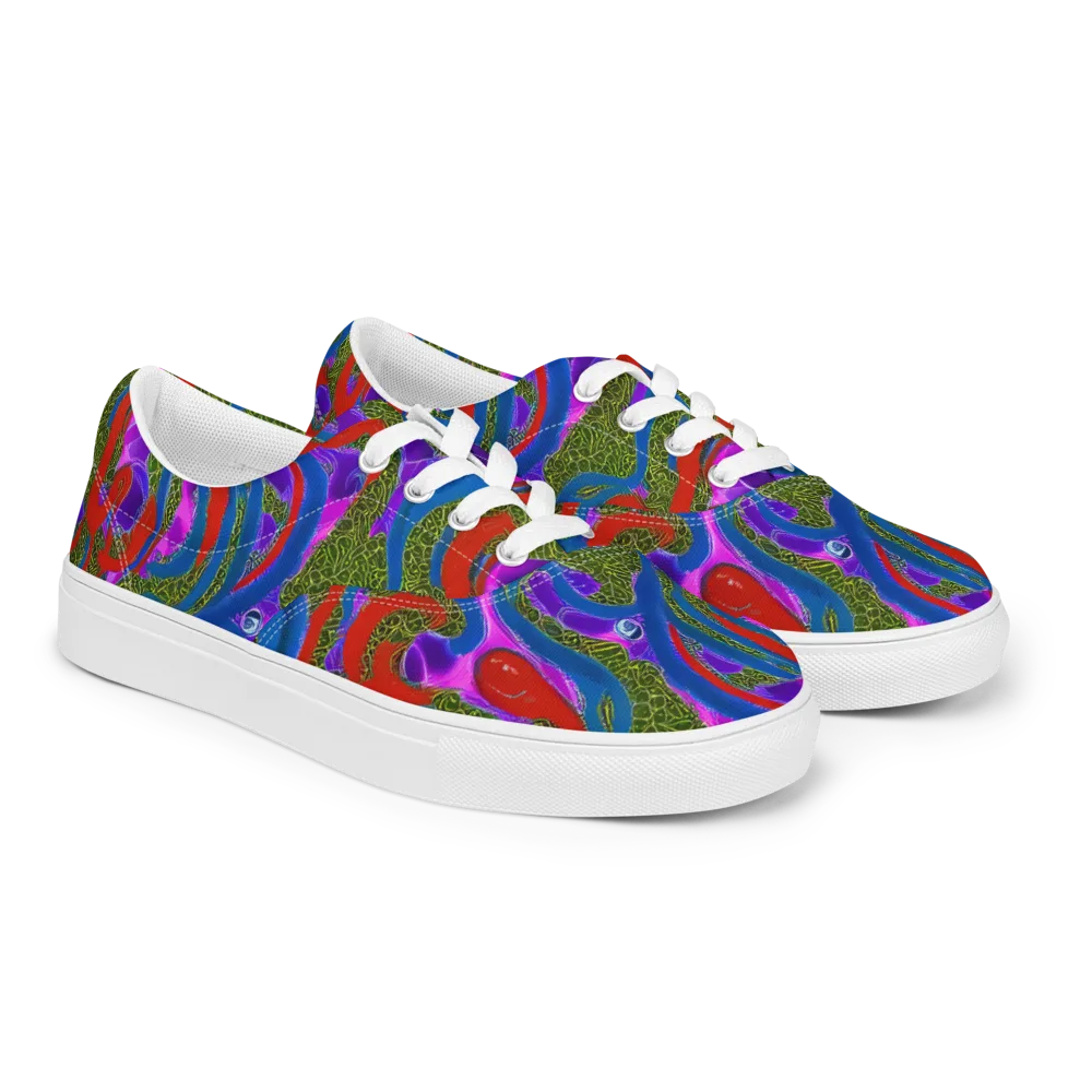 Limewire Dream on Men's Lace-Up Canvas Shoes — Right Front