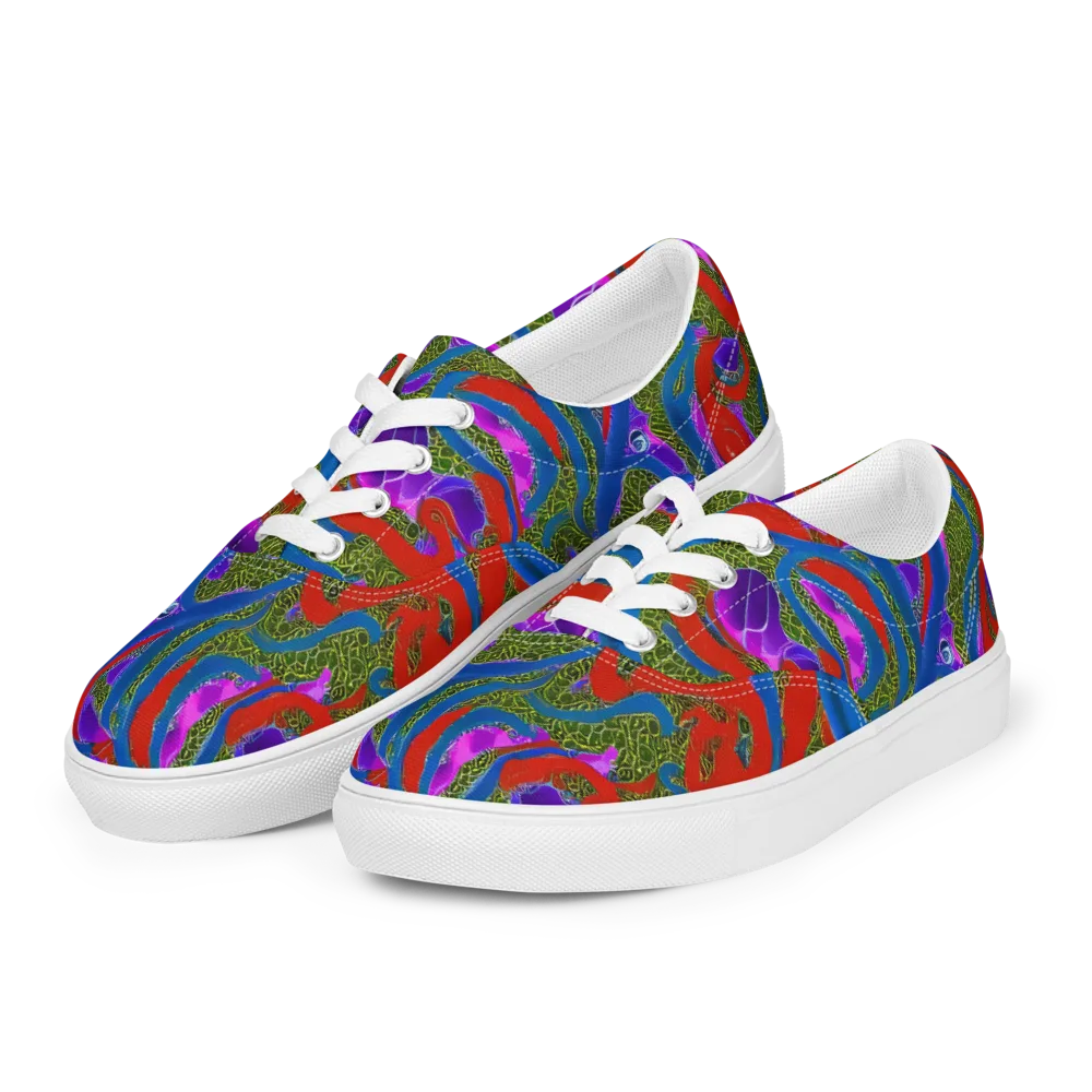 Limewire Dream on Men's Lace-Up Canvas Shoes — Left Front