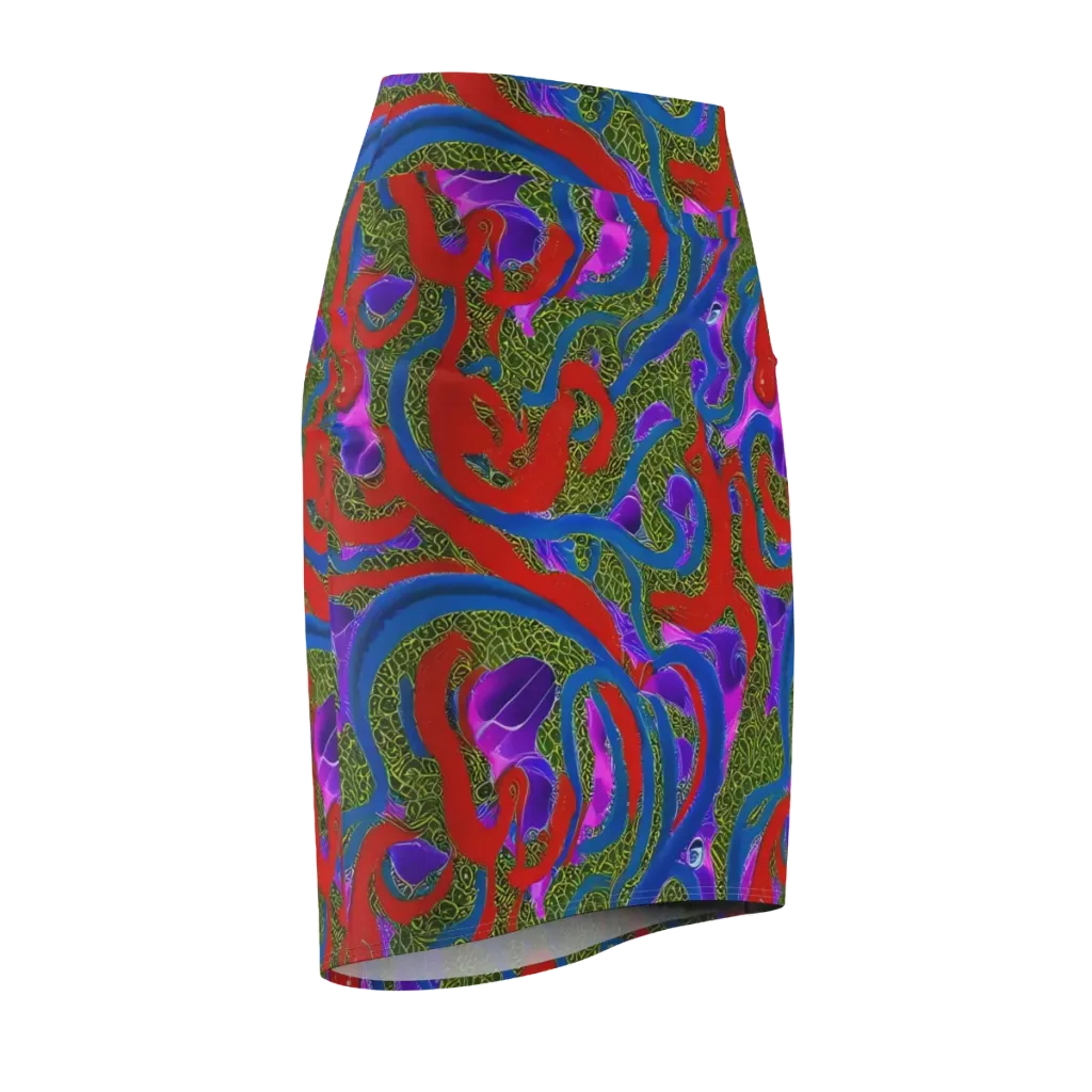 Limewire Dream on Pencil Skirt — Front Side