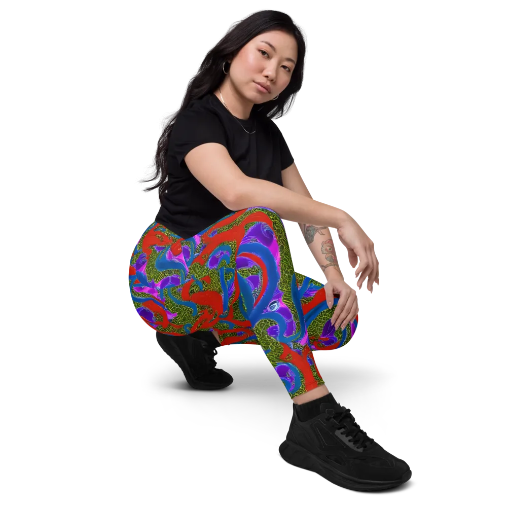 Limewire Dream on Leggings with Pockets — Right Front
