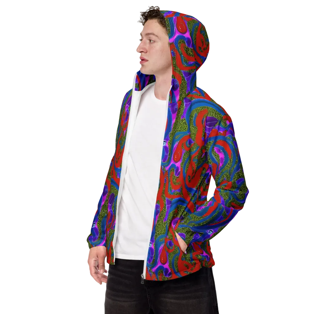 Limewire Dream on Men's Windbreaker — Left Front