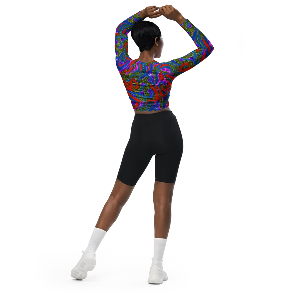 Limewire Dream on Long Sleeve Crop Top — Back