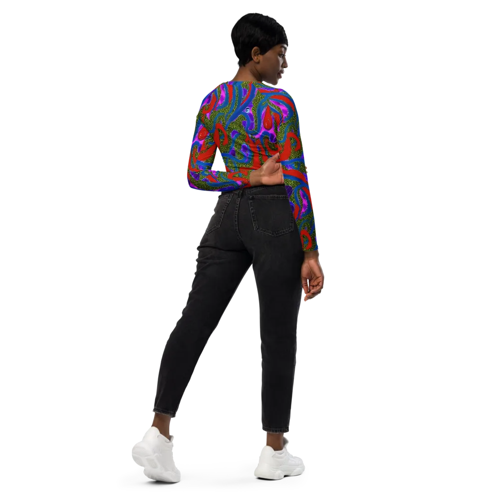 Limewire Dream on Long Sleeve Crop Top — Right Back