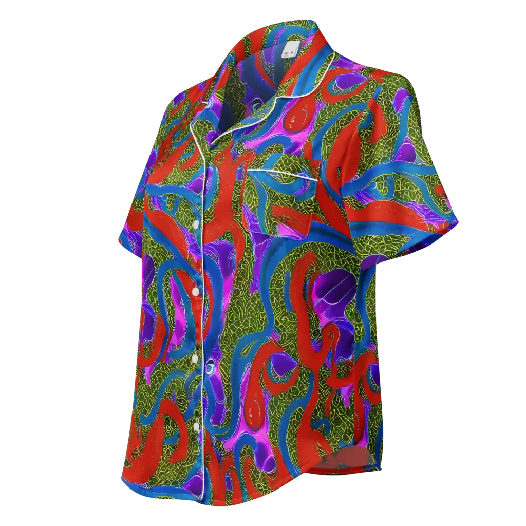 Limewire Dream on Women's Short Sleeve Pajama Top — Left Front
